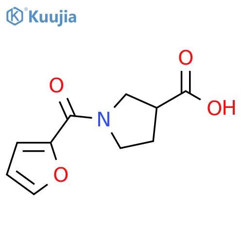 1-(furan-2-carbonyl)pyrrolidine-3-carboxylic acid structure