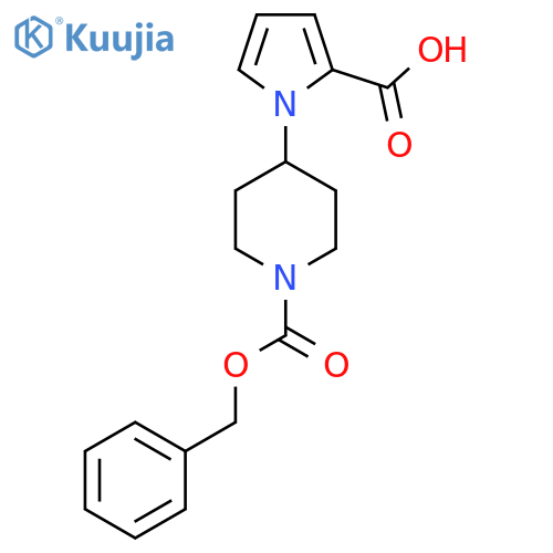 1-(1-Phenylmethoxycarbonylpiperidin-4-yl)pyrrole-2-carboxylic acid structure