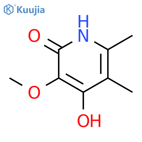 4-Hydroxy-3-methoxy-5,6-dimethylpyridin-2(1H)-one structure