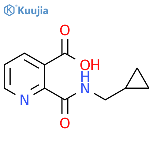 2-(cyclopropylmethyl)carbamoylpyridine-3-carboxylic acid structure