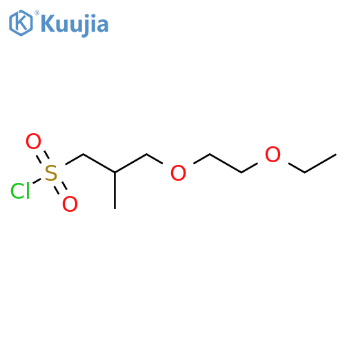 3-(2-ethoxyethoxy)-2-methylpropane-1-sulfonyl chloride structure