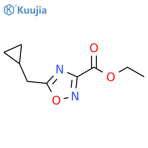 ethyl 5-(cyclopropylmethyl)-1,2,4-oxadiazole-3-carboxylate structure