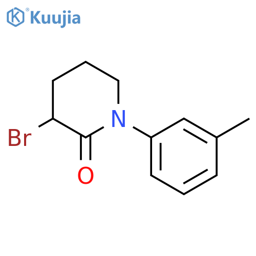 3-bromo-1-(3-methylphenyl)piperidin-2-one structure