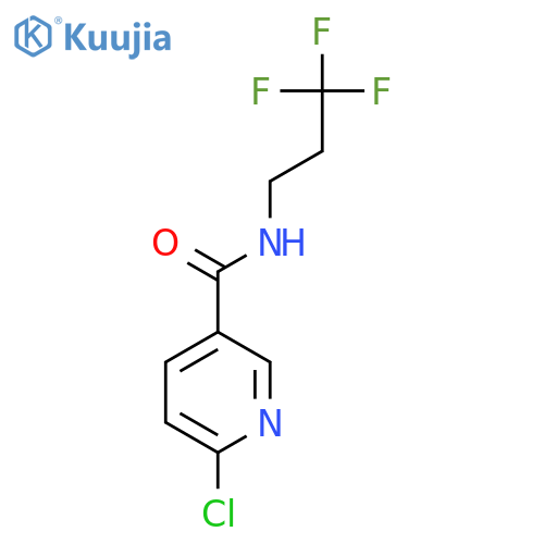 6-chloro-N-(3,3,3-trifluoropropyl)nicotinamide structure