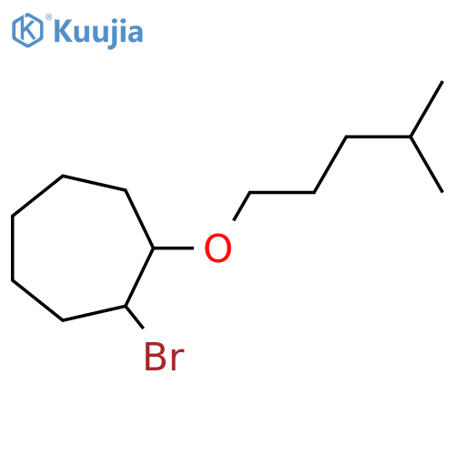 1-bromo-2-(4-methylpentyl)oxycycloheptane structure