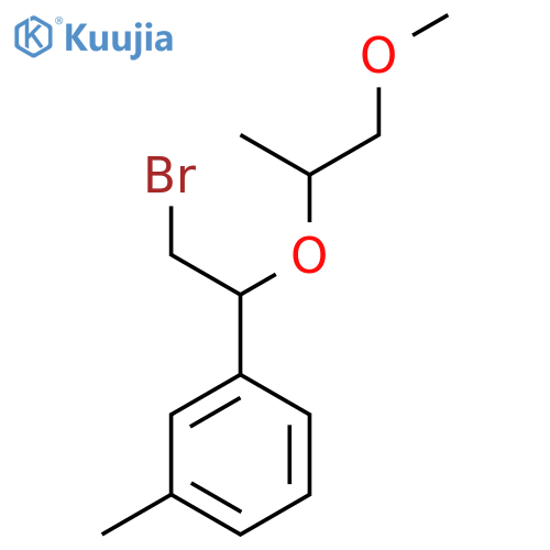 1-{2-bromo-1-(1-methoxypropan-2-yl)oxyethyl}-3-methylbenzene structure