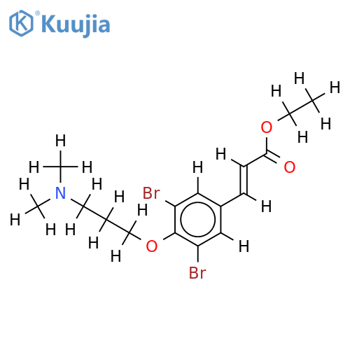4-O-(3-Dimethylaminopropyl),Et ester-3-(3,5-Dibromo-4-hyduoxyphenyl)-2-propenoic acid structure