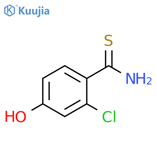 2-chloro-4-hydroxybenzene-1-carbothioamide structure