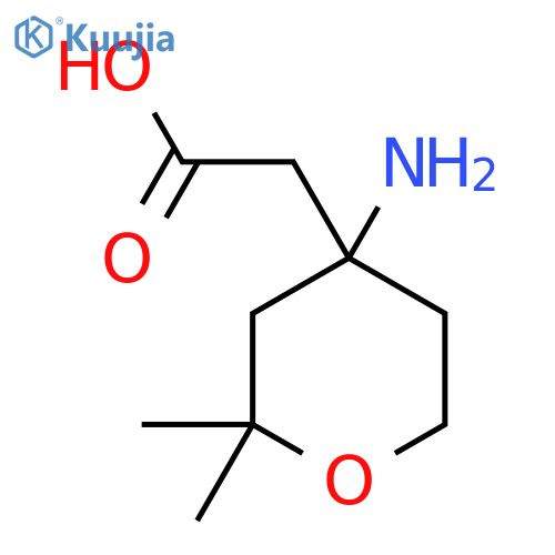 2-(4-Amino-2,2-dimethyloxan-4-yl)acetic acid structure