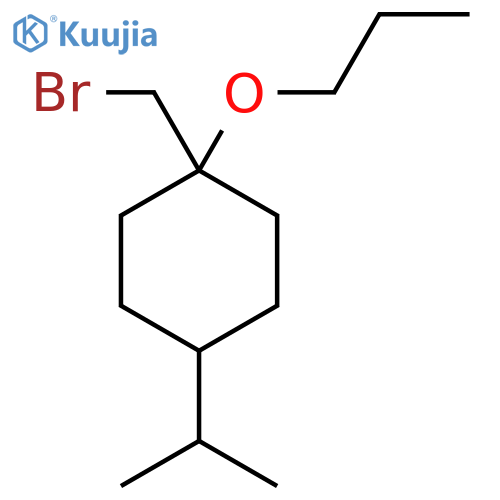 1-(bromomethyl)-4-(propan-2-yl)-1-propoxycyclohexane structure