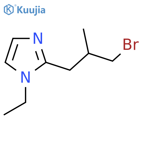 2-(3-Bromo-2-methylpropyl)-1-ethylimidazole structure