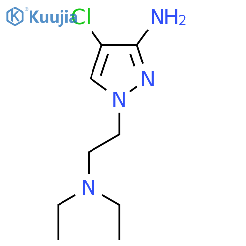 4-chloro-1-2-(diethylamino)ethyl-1H-pyrazol-3-amine structure