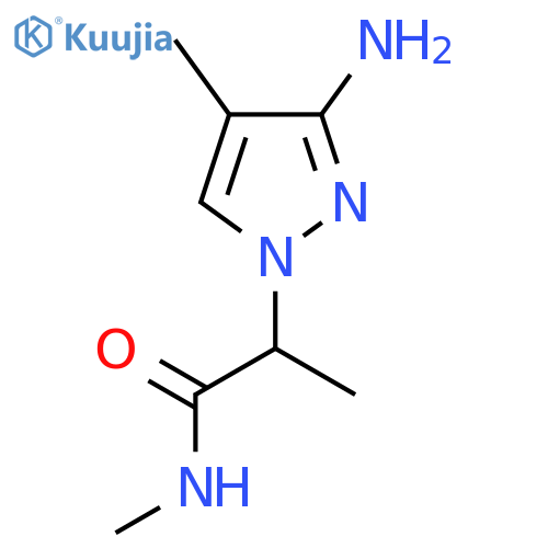 2-(3-Amino-4-methyl-1h-pyrazol-1-yl)-n-methylpropanamide structure