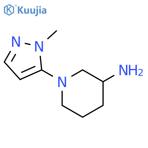 1-(1-methyl-1H-pyrazol-5-yl)piperidin-3-amine structure