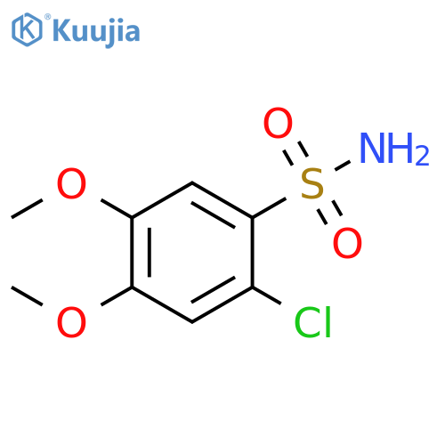 2-chloro-4,5-dimethoxybenzene-1-sulfonamide structure