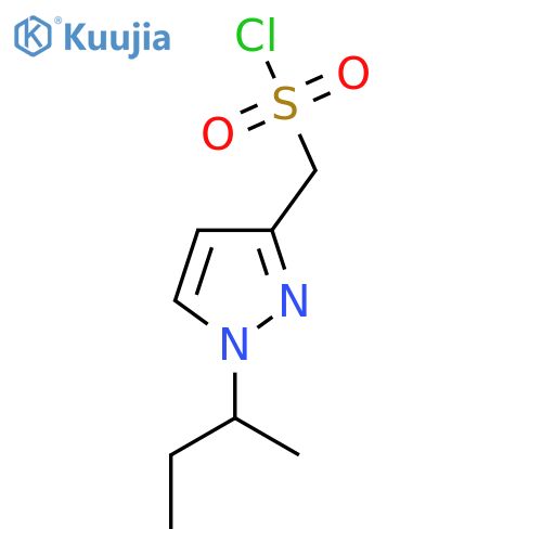 1-(butan-2-yl)-1H-pyrazol-3-ylmethanesulfonyl chloride structure