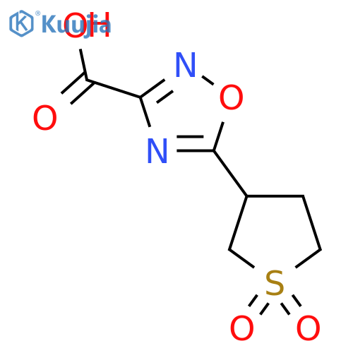 5-(1,1-dioxo-1lambda6-thiolan-3-yl)-1,2,4-oxadiazole-3-carboxylic acid structure