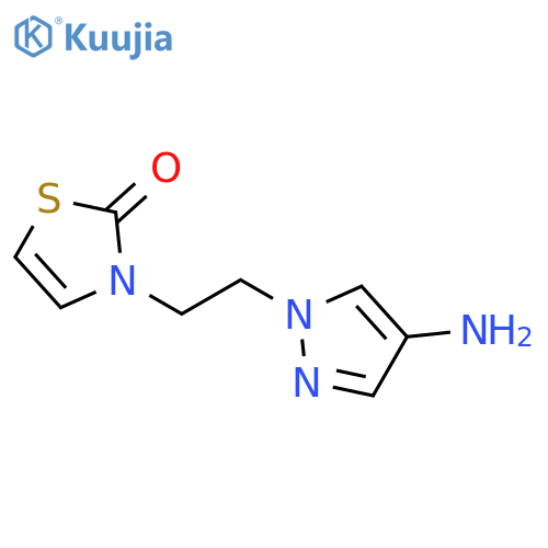 3-2-(4-amino-1H-pyrazol-1-yl)ethyl-2,3-dihydro-1,3-thiazol-2-one structure