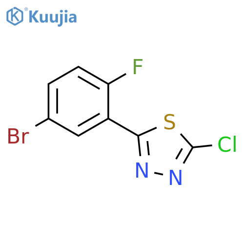 2-(5-bromo-2-fluorophenyl)-5-chloro-1,3,4-thiadiazole structure