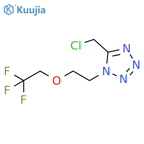 5-(chloromethyl)-1-2-(2,2,2-trifluoroethoxy)ethyl-1H-1,2,3,4-tetrazole structure