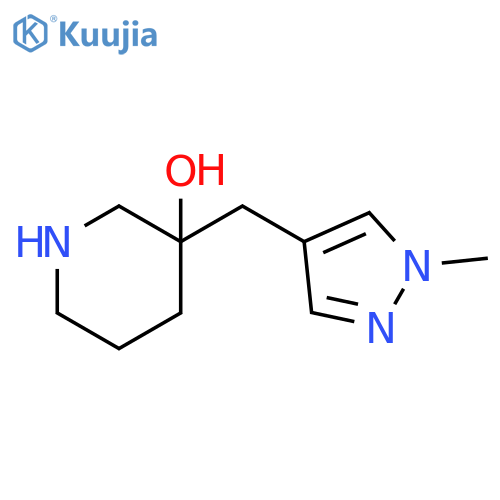 3-(1-methyl-1H-pyrazol-4-yl)methylpiperidin-3-ol structure