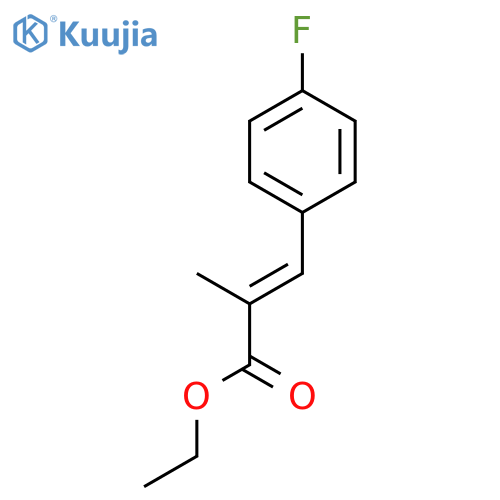 2-Propenoic acid, 3-(4-fluorophenyl)-2-methyl-, ethyl ester, (E)- structure