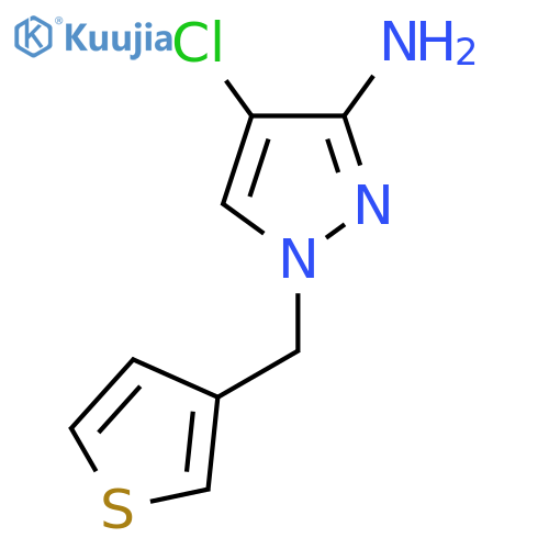 4-chloro-1-(thiophen-3-yl)methyl-1H-pyrazol-3-amine structure