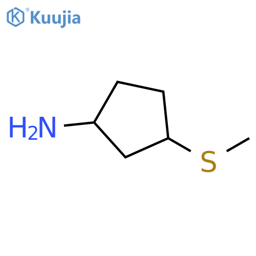 3-(methylsulfanyl)cyclopentan-1-amine structure
