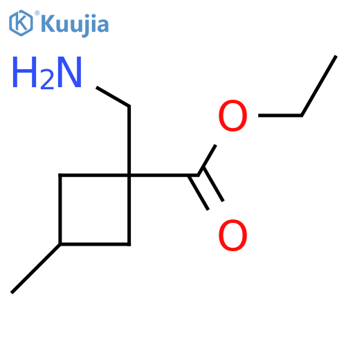 ethyl 1-(aminomethyl)-3-methylcyclobutane-1-carboxylate structure