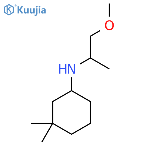 N-(1-Methoxypropan-2-yl)-3,3-dimethylcyclohexan-1-amine structure