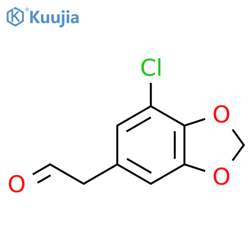 2-(7-chloro-1,3-dioxaindan-5-yl)acetaldehyde structure