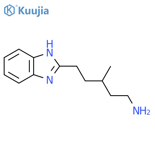 5-(1H-1,3-benzodiazol-2-yl)-3-methylpentan-1-amine structure