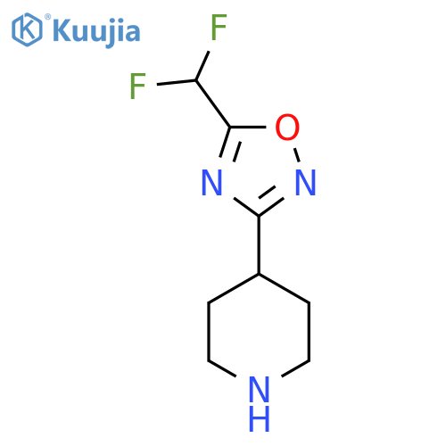 4-5-(difluoromethyl)-1,2,4-oxadiazol-3-ylpiperidine structure