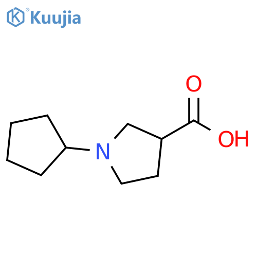 3-Pyrrolidinecarboxylic acid, 1-cyclopentyl- structure