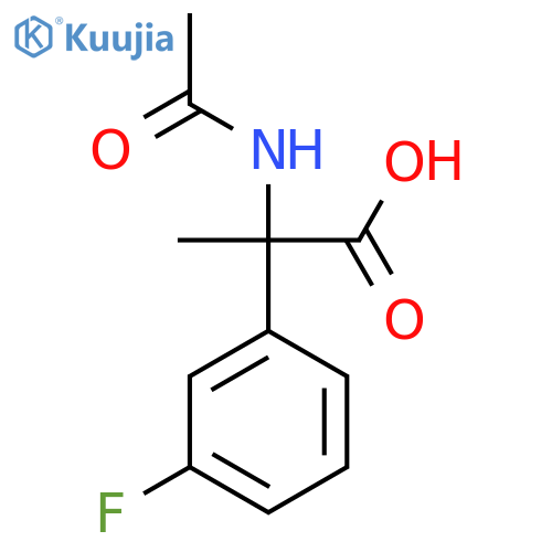 2-Acetamido-2-(3-fluorophenyl)propanoic acid structure
