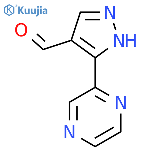 3-(Pyrazin-2-yl)-1H-pyrazole-4-carbaldehyde structure