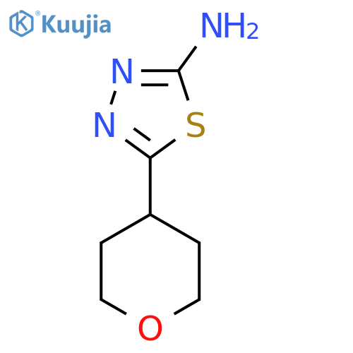 5-(Oxan-4-yl)-1,3,4-thiadiazol-2-amine structure