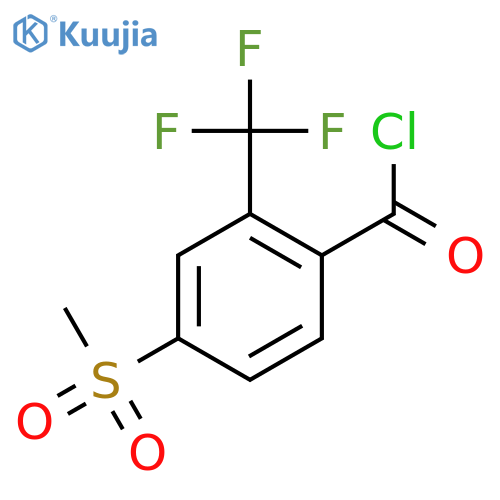 Benzoyl chloride, 4-(methylsulfonyl)-2-(trifluoromethyl)- structure