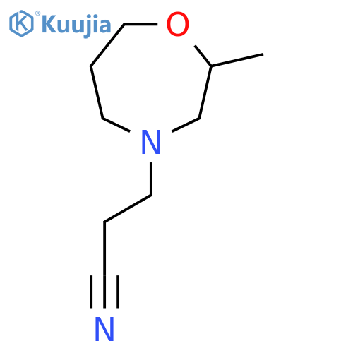 3-(2-Methyl-1,4-oxazepan-4-yl)propanenitrile structure