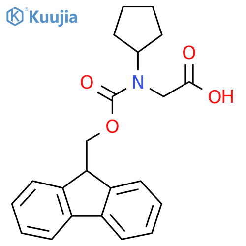 2-cyclopentyl({(9H-fluoren-9-yl)methoxycarbonyl})aminoacetic acid structure