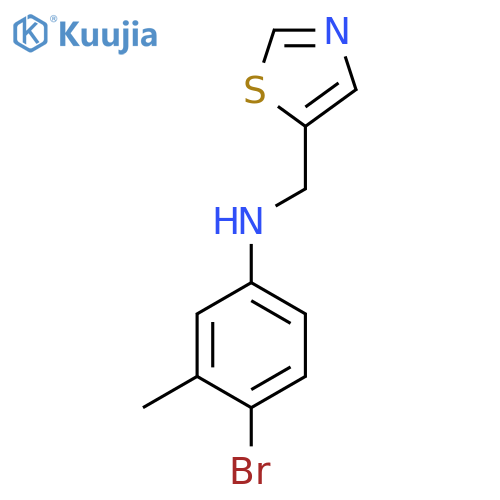 4-bromo-3-methyl-N-(1,3-thiazol-5-yl)methylaniline structure