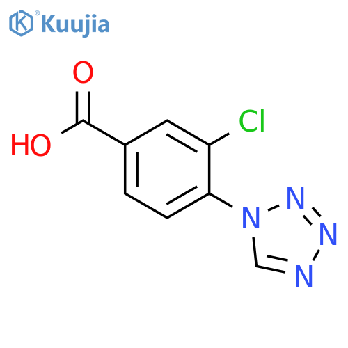 3-chloro-4-(1H-1,2,3,4-tetrazol-1-yl)benzoic acid structure