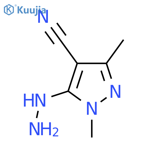 5-Hydrazinyl-1,3-dimethyl-1h-pyrazole-4-carbonitrile structure