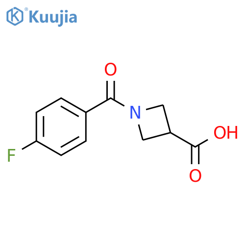 1-(4-fluorobenzoyl)azetidine-3-carboxylic acid structure