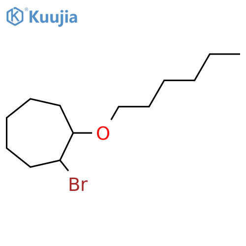 1-bromo-2-(hexyloxy)cycloheptane structure