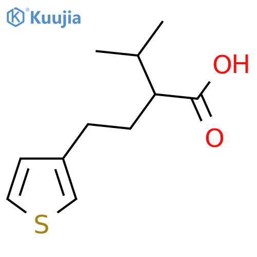 3-methyl-2-2-(thiophen-3-yl)ethylbutanoic acid structure