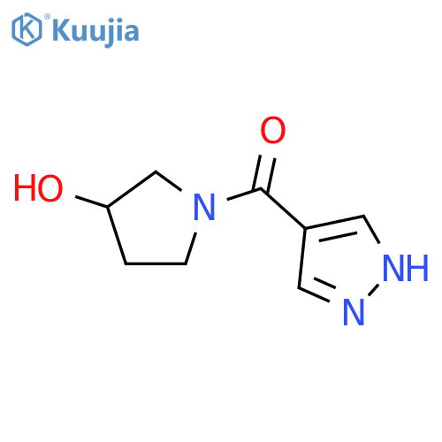 1-(1H-pyrazole-4-carbonyl)pyrrolidin-3-ol structure