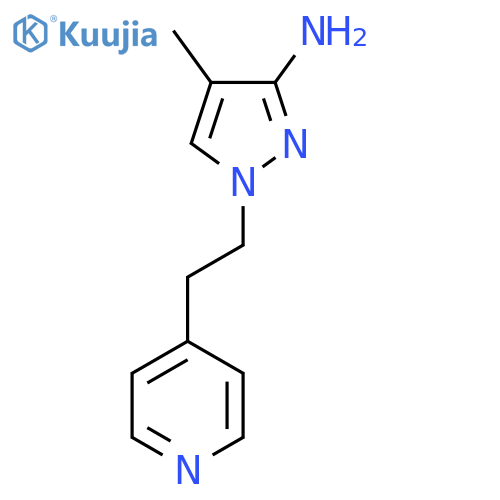 4-methyl-1-2-(pyridin-4-yl)ethyl-1H-pyrazol-3-amine structure