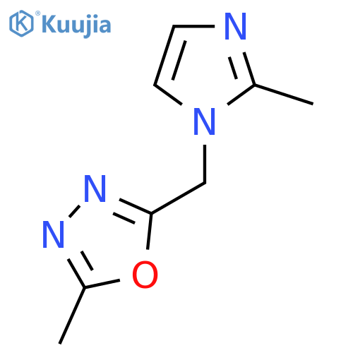 2-methyl-5-[(2-methyl-1H-imidazol-1-yl)methyl]-1,3,4-oxadiazole structure