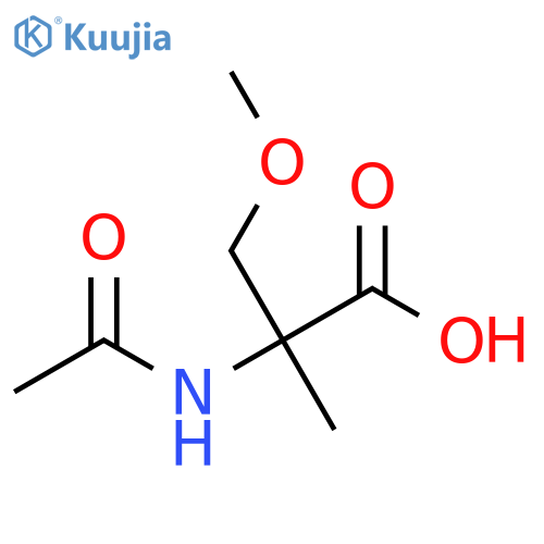 2-Acetamido-3-methoxy-2-methylpropanoic acid structure